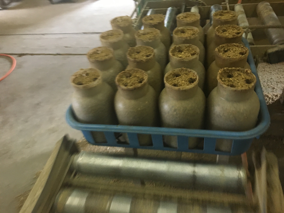 きのこ栽培 詰め込み